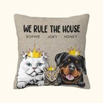 Personlig We Rule The House kasta kudde kuddeöverdrag för husdjursälskare heminredning