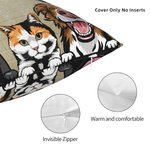 Funda de cojín personalizada con nombre para gato o perro Regalo de inauguración para amantes de las mascotas Amigos Decoración de habitaciones