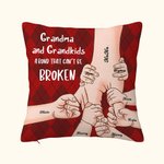 Funda de Almohada Personalizada Bond Can't Be Broken Funda de Almohada de Navidad Acción de Gracias Regalo para el Día de la Madre de los abuelos