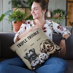 Funda de cojín personalizada con nombre para gato o perro Regalo de inauguración para amantes de las mascotas Amigos Decoración de habitaciones