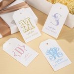 Etichette regalo personalizzate con stringhe e adesivi regalo Set di 24 regali di matrimonio e di Natale