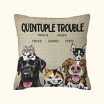 Funda de cojín personalizada con nombre para gato o perro Regalo de inauguración para amantes de las mascotas Amigos Decoración de habitaciones