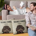 Funda de cojín personalizada con nombre para gato o perro Regalo de inauguración para amantes de las mascotas Amigos Decoración de habitaciones
