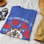 T-shirt à manches courtes avec impression de la patte Cadeau d'anniversaire pour chien, chat, propriétaire d'un animal de compagnie