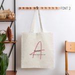 Borsa in tela personalizzata con nome e testo Regalo di compleanno e regalo di Natale per donne