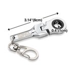 Personalized 10mm Ratchet Spanner Keychain Portable Key Ring with Engraving Flex Head Mini Hardware Tool Mechanic DIY Workshop Accessory