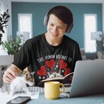 T-shirt à manches courtes avec impression de la patte Cadeau d'anniversaire pour chien, chat, propriétaire d'un animal de compagnie