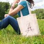 Borsa in tela personalizzata con nome e testo Regalo di compleanno e regalo di Natale per donne