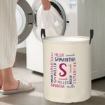 Gepersonaliseerde naam speelgoed opbergmand wasmand met handvat Housewarming Gift voor mama kinderen