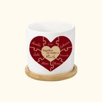 Gepersonaliseerde Multi-style Hart Puzzel Bloempot Together We Make A Family Cadeau voor Mama of Oma
