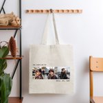 Personalised Photo Canvas Tote Bag Shopping Bag Birthday Christmas Gift for Woman Friends Family Members