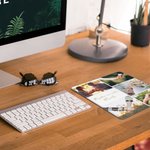Tapis de souris en caoutchouc antidérapant personnalisé avec photo et texte Cadeau pour famille ou couple d'amis