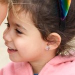 Pietra di nascita personalizzata Carino Unicorno Orecchini in argento Sterling Gioielli per bambini Regalo di compleanno per bambina