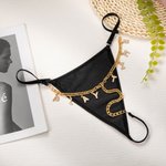 Personalised Zircon Letter Charm G-String Chain Thong Sexy Body Jewellery Valentine's Day Anniversary Birthday Gift for Her