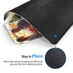 Tapis de souris en caoutchouc antidérapant personnalisé avec photo et texte Cadeau pour famille ou couple d'amis