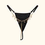 Personalised Zircon Letter Charm G-String Chain Thong Sexy Body Jewellery Valentine's Day Anniversary Birthday Gift for Her