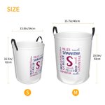 Gepersonaliseerde naam speelgoed opbergmand wasmand met handvat Housewarming Gift voor mama kinderen