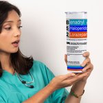 Bicchiere da 20 once con cannuccia per medico, infermiere, farmacista, anestesista, ecc.