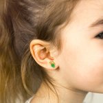 Pietra di nascita personalizzata Carino Unicorno Orecchini in argento Sterling Gioielli per bambini Regalo di compleanno per bambina