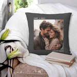 Gepersonaliseerde Multicolor foto kussensloop tekst verjaardag housewarming cadeau voor echtpaar familie