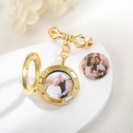 Personalized Photo Lapel Pin Bouquet Charm Memoriral Wedding Graduation Gift for Groom Bride Graduates
