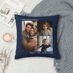 Gepersonaliseerde Multicolor foto kussensloop tekst verjaardag housewarming cadeau voor echtpaar familie