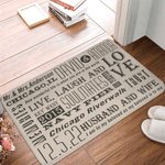 Gepersonaliseerde Live Laugh And Love Memorial Couple Deurmat voor Slaapkamer Badkamer Keuken Housewarming Gift Huisdecoratie