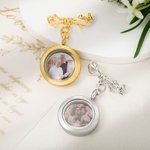 Personalized Photo Lapel Pin Bouquet Charm Memoriral Wedding Graduation Gift for Groom Bride Graduates
