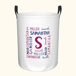 Gepersonaliseerde naam speelgoed opbergmand wasmand met handvat Housewarming Gift voor mama kinderen