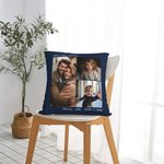 Gepersonaliseerde Multicolor foto kussensloop tekst verjaardag housewarming cadeau voor echtpaar familie