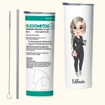 Bicchiere personalizzato Dexdomitor Prescription 20 oz Skinny Tumbler Veterinario con cannuccia Regalo di laurea per studenti della settimana dell'inf