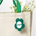 Personalizzato in acrilico 3D Daisy Bag Tag Zaino Borsa pranzo Bambini Seggiolino auto con nome Regalo di Natale Regalo di scuola Regalo di compleanno