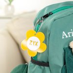 Personalizzato in acrilico 3D Daisy Bag Tag Zaino Borsa pranzo Bambini Seggiolino auto con nome Regalo di Natale Regalo di scuola Regalo di compleanno