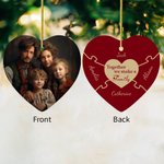 Gepersonaliseerd Hartvormig Puzzel Hart Ornament met Foto Kerstcadeau Thanksgiving Day Cadeau voor Familieleden
