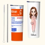 Personalizzato 20 oz infermiere Food Grade Skinny Tumbler tazza in acciaio inox riutilizzabile bottiglia d'acqua regalo per il personale medico inferm