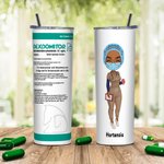 Bicchiere personalizzato Dexdomitor Prescription 20 oz Skinny Tumbler Veterinario con cannuccia Regalo di laurea per studenti della settimana dell'inf