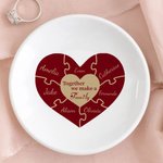 Personalized Together We Make A Family Heart Puzzle Jewellery Ring Dish Birthday Mother's Day Gift for Grandma Mom Family