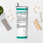Bicchiere personalizzato Dexdomitor Prescription 20 oz Skinny Tumbler Veterinario con cannuccia Regalo di laurea per studenti della settimana dell'inf