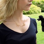 Personligt halsband med silhuett av hundkattras med namn Smycken för djurminnesmärke Present till kvinnor Flicka Familj Husdjursälskare