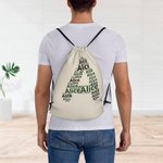 Personalized Drawstring Backpack Cinch Storage Bag with Name for Gym Shopping Sport Travel Gift