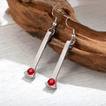 Boucles d'Oreilles Personnalisées avec Pierre de Naissance Pendentif Clous de Fer à Cheval Cadeau pour Femme