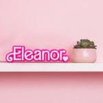 Plaque d'Identité Personnalisée Style Poupeé Fans Rose Imprimée en 3D Marque Décoration de Bureau Cadeau d'Anniversaire pour Fille Fan de Poupée Fans