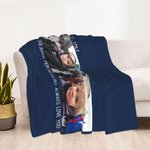 Gepersonaliseerde 1-3 foto's Zachte deken met tekst Vaderdag Moederdag Valentijnscadeau voor familie Koppel
