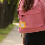 Personalizzato in acrilico 3D Daisy Bag Tag Zaino Borsa pranzo Bambini Seggiolino auto con nome Regalo di Natale Regalo di scuola Regalo di compleanno