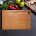 Tagliere di bambù personalizzato in ebano con nome inciso Testo Regalo di Natale Regalo di anniversario per marito moglie appassionato di cucina