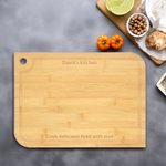 Tagliere di bambù personalizzato in ebano con nome inciso Testo Regalo di Natale Regalo di anniversario per marito moglie appassionato di cucina