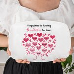 Gepersonaliseerde stamboomschotel Roze hart servies Geluksthema Huisdecoratie Housewarming Kerstmis Moederdag Grootouderdag Cadeau