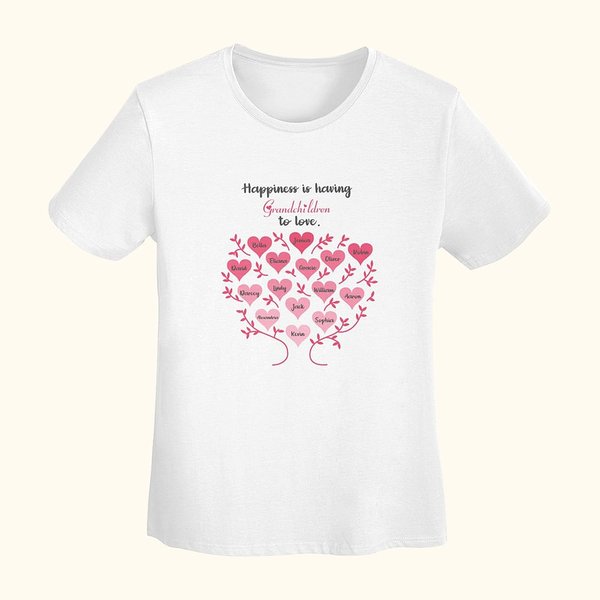 T-shirt Sweatshirt Personnalisé avec Noms sur Arbre Généalogique Cadeau Fête des Mères pour Maman