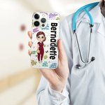 Custodia personalizzata per iPhone con nome dell'infermiere Settimana dell'infermiere Laurea Regalo di Natale e compleanno per infermiere