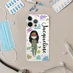 Custodia personalizzata per iPhone con nome dell'infermiere Settimana dell'infermiere Laurea Regalo di Natale e compleanno per infermiere